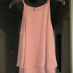 Pink spaghetti strap tank top